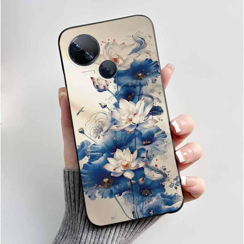Чехол для телефона Tecno Spark 10 5G KI8 Эстетичный Роскошный Милый Крутой Для Мальчиков Девочек Черный Матовый Мягкий Силикон Задняя Крышка TPU Оболочка
