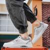 Summer Low-Cut Lightweight Breathable Men's Shoes with Hollow Mesh Leisure Fashion Sports White Board Shoes