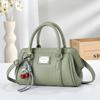 New tote bag solid color and large capacity texture shoulder crossbody pu women's bag