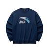 Anta Big Logo Casual Fashion Sports Versatile Campus Commuting Loose Comfortable Fleece Thick Warm Pullover Round Neck Sweatshirt 952548702-7