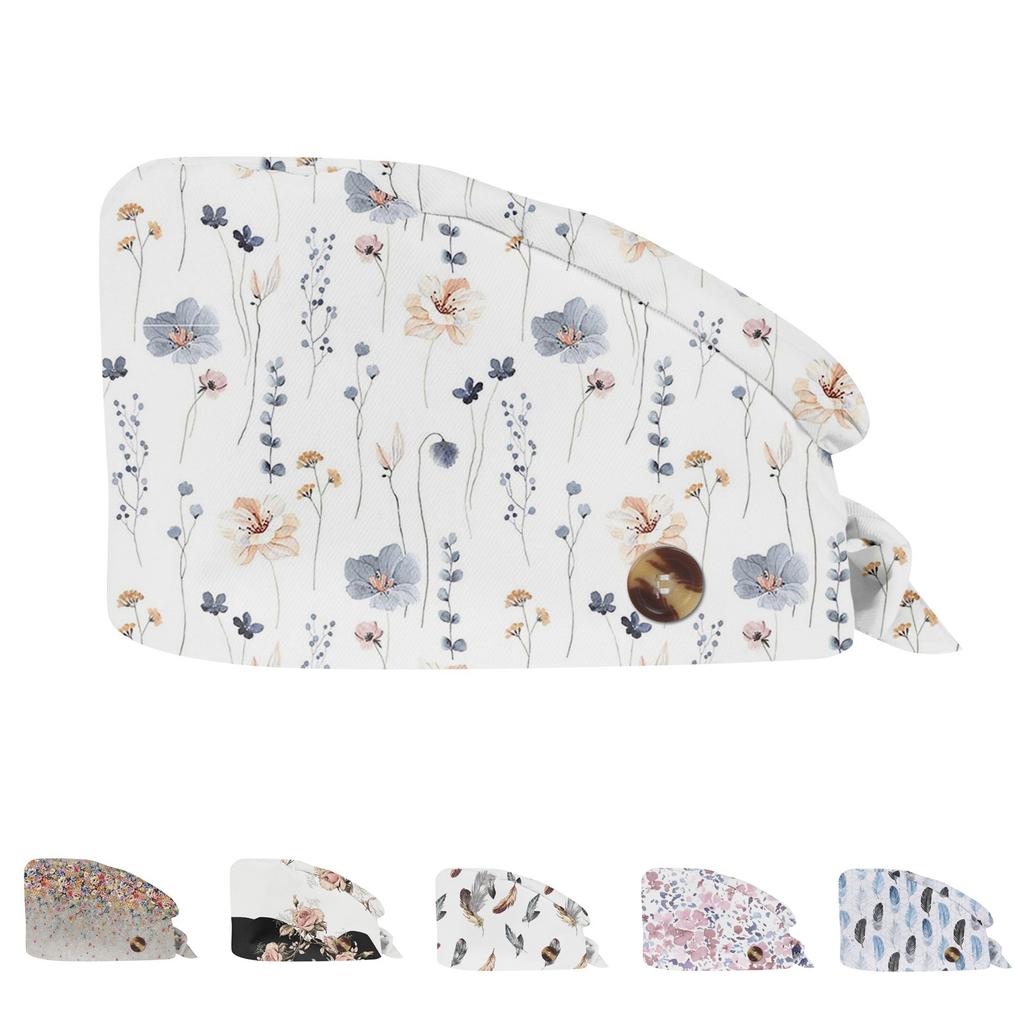 Модная рабочая шляпа с цветочным принтом, повседневная, стираемая, кепка-мешок