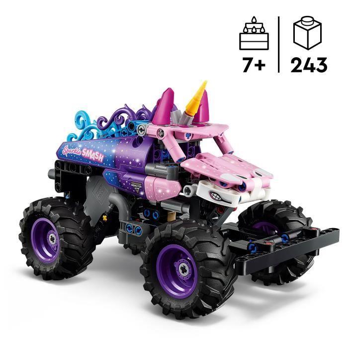 LEGO Technic 42220 Monster Jam Sparkle Smash a Rétrofriction - Jouet Camion des 7 ans