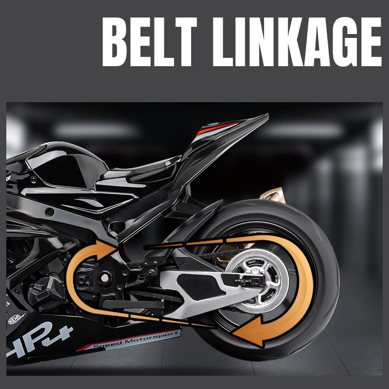 1/12 BMW HP4 Литой из сплава Гоночный Мотоцикл Модель Коллекция Транспортных Средств Звук и Свет Внедорожный Автоцикл Игрушки Машина
