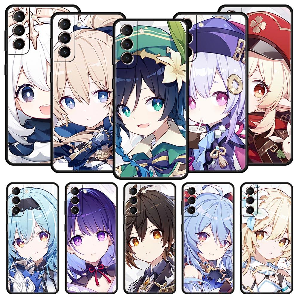 Чехол для игрового телефона Genshin Impact для Samsung Galaxy S23 Ultra S22 S21 S20 FE 5G S10 S10E S9 S8 Plus Note 20 силиконовый чехол-бампер
