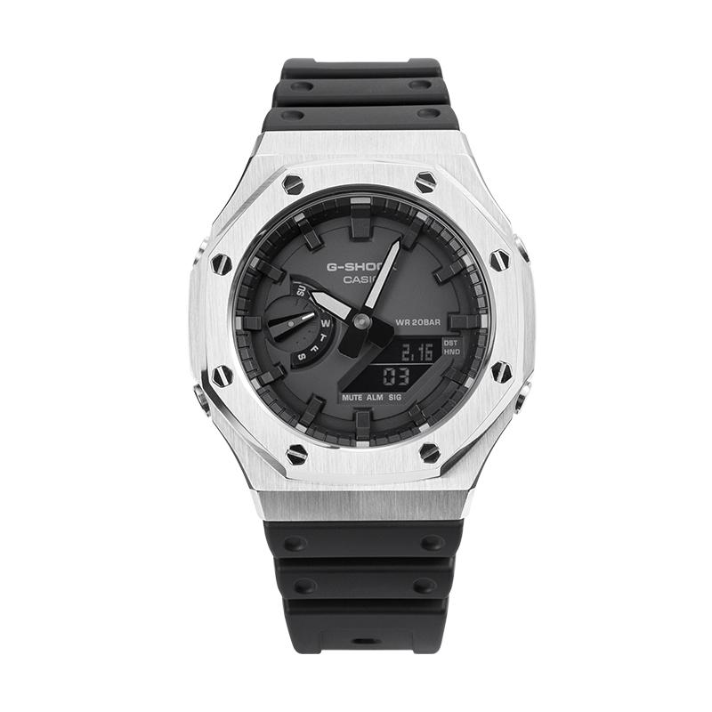 Casio Коллекция Custom Электронный механизм Унисекс Черный циферблат GA-2100-1A1(Команда788--)