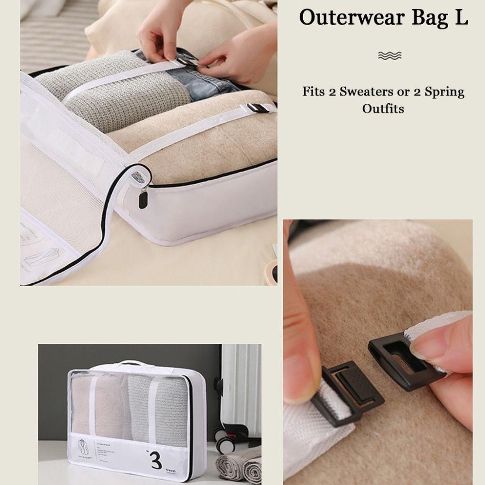 Водонепроницаемый дорожный компрессионный органайзер для упаковки 7 в 1, износостойкая сумка для хранения багажа, экономящая место, прочная дорожная сумка
