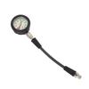 Diving Pressure Gauge with Carbon Fiber Woven Hose Diving Night Glow Pressure Gauge for BCD Regulator 15cm   5.9in