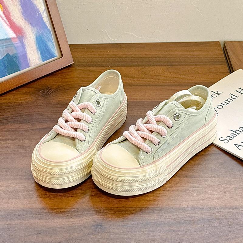 - Холщовые туфли женские новые весенние на толстой подошве, белые туфли легко носить женщинам