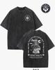 Washed Cotton TShirt Vintage Street Style DoubleSided Print Revival No Vacancy Pattern Mens TShirt Summer Shoulder Sleeves
