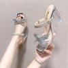 Small Size Sandals Women's and Women's Shoes Spring and Summer 2025 New Sandals Outer Slippers Small French Thick Heels High Heels