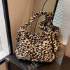 Женская хлопковая сумка через плечо с леопардовым принтом, вместительная, вышитая, линия отдыха, уникальная сумка через плечо