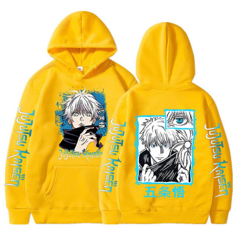 Jujutsu Kaisen Anime Clothes Satoru Gojo Print Hooded Men Women Hoodies Prevalent Streetwear Harajuku Manga Unisex Sweatshirt