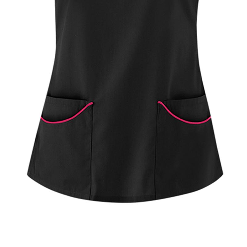 Женские летние топы, футболка с коротким рукавом и v-образным вырезом, карман, униформа с принтом, сексуальная медсестра, работники клиники