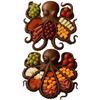Fruit Platter Food Tray Novelty Unique Serving Tray Wooden Octopus Shape Charcuterie Platter for Cheese Meats Fruit Party Decor