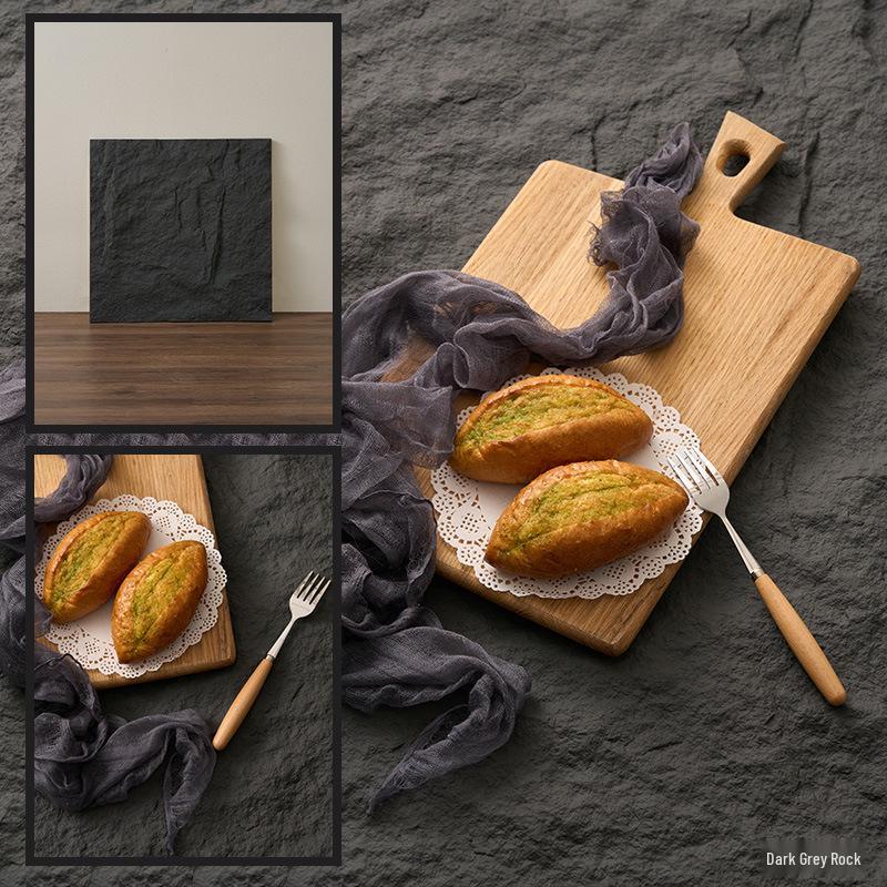 3D фон с рисунком камня для черно-белой фуд-фотографии - Высококачественное ощущение сланца