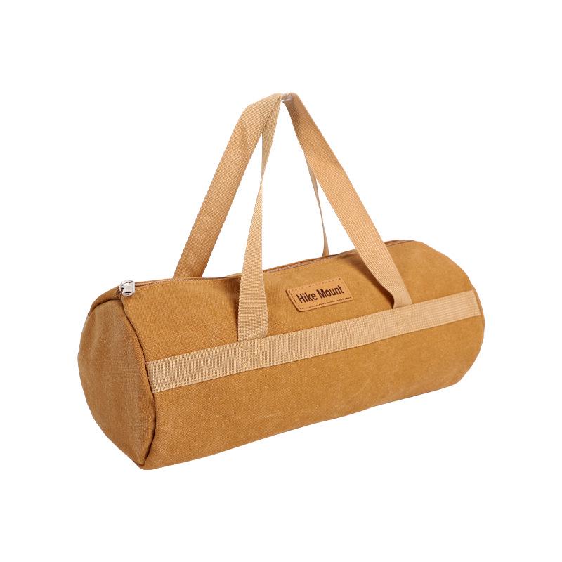 Portable Cylindrical Camping Tool Bag for Hammer, Tent Pegs, Rope, and Accessories
