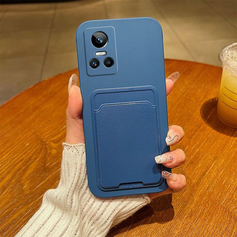 Realme Gtneo3 Mobile Phone Case Soft Silicone Protective Case Creative Bracket Creative Tide Card Bag