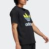 adidas Футболка с круглым вырезом Originals с принтом трилистника, мужская, черная GL5138