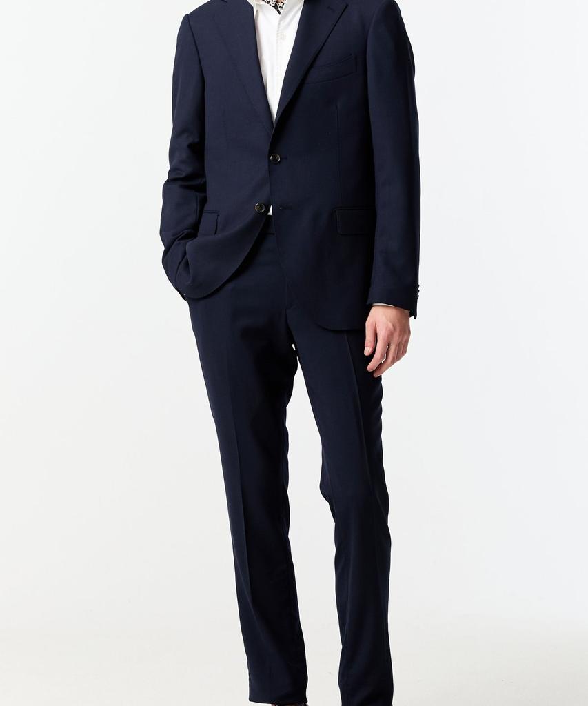 Man On The Boon [Loropiana Fabirc] Notched Lapel Wool Single Jacket_Navy 4714151002