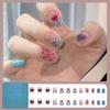 24pcs/set Polka Dot Heart Manicure Finished Wear Fake Nail Stickers Press On Nail