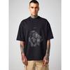 Oversized T Shirt Black Hands Clasped Graphic Print Streetwear Casual Wear