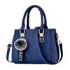 2024 New Korean Style Fashion Embroidered Women's Handbag with Large Capacity and Pom-Pom Pendant