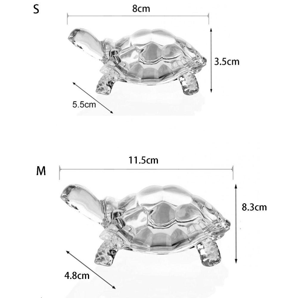 Landscaping High Quality Home Decoration Crystal Turtle Desktop Ornament Craft Gift Tortoise Statue
