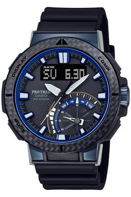 Часы Casio Pro Trek [Официальный японский продукт] Линия для рыболовов Радиоуправляемые солнечные часы PRW-73X-1JF Мужские черные