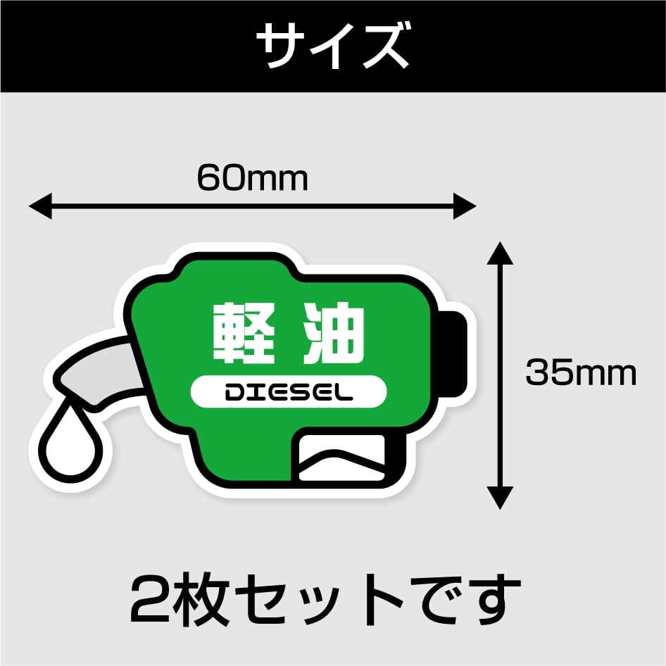 Collaboration Refueling (Hi-octa/Regular/Diesel ) Sticker Set of 2 Fuel Seal (Light )
