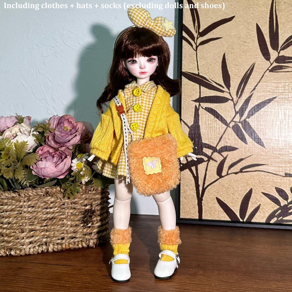 Милый модный 30 см одежда Красивый осенне-зимний стиль 1/6 BJD Набор одежды Свитер Пальто Повседневное платье Подарок для девочки