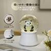 Snow Globe Lewondr Day Present Music Box Day Flower Box Snow Globe with LED Light Interior Celebration Present Panda Holding a Rose White Mother's