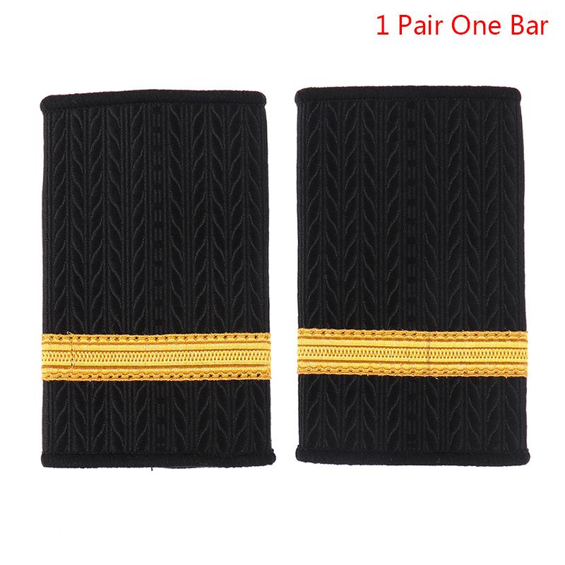 Погоны Профессиональная пилотская форма Погоны Серебряная Золотая полоса Наплечные знаки Наплечник из металлической проволоки Плетеная лента Погон для авиационной формы