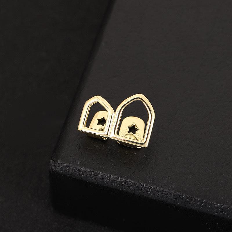 Трендовые европейские и американские панк-стиль хип-хоп полые геометрические глянцевые грилзы