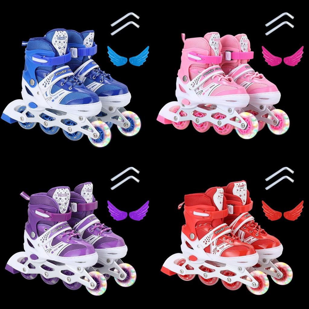 Роликовые детские регулируемые ботинки с сетчатой тканью, ПВХ колеса для игры на улице