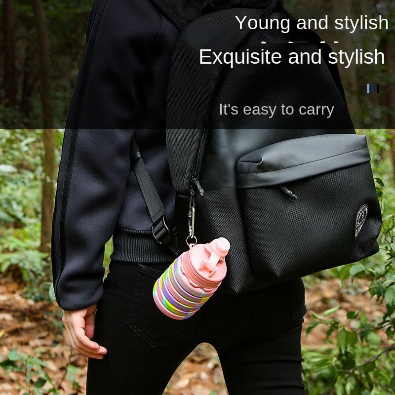 Силиконовые складные чашки для занятий спортом на открытом воздухе, креативная Велоспорт, путешествия, тренировки, портативная бутылка для воды, камуфляжная подарочная чашка