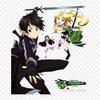 Sao Lost Song Kirito Sword Art Online Lost Song Kirito Iron On Patches For Clothing Applique Stickers On Clothes Heat-Sensitive Custom Patch