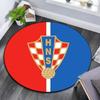 Croatia National Football Team Round Area Rug,Carpet Rug for Living Room Bedroom Sofa Playroom Decor,Non-slip Floor Mat