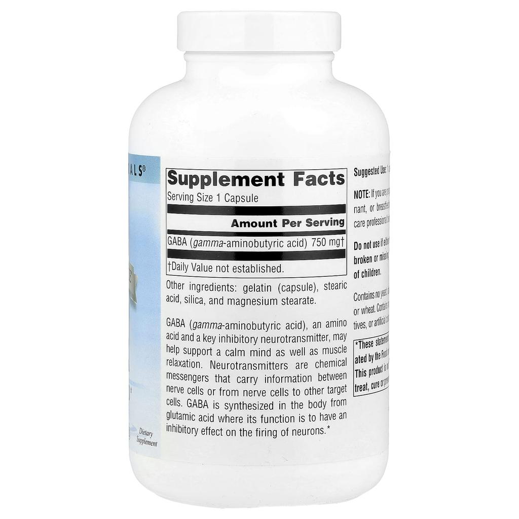 Serene Science®, Габа, 750 мг, 180 капсул
