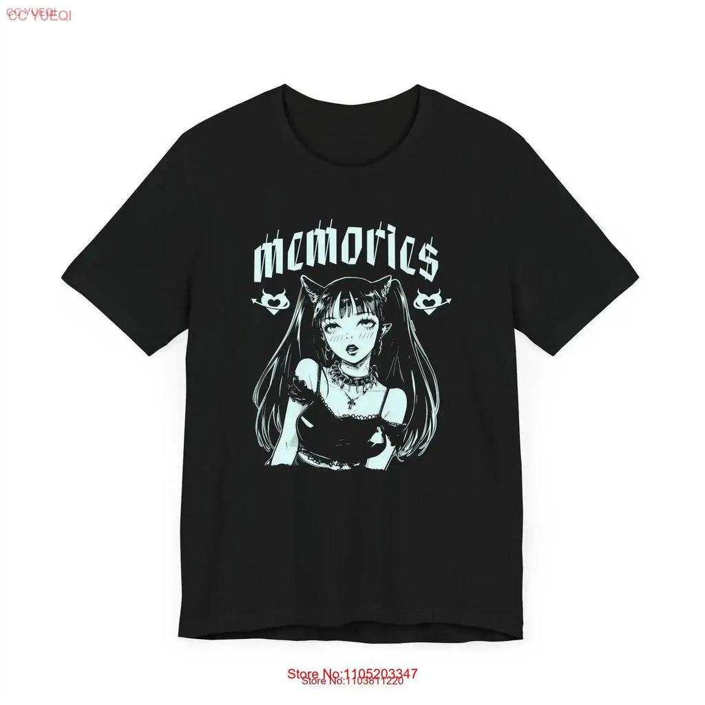Футболка с принтом 'Memories Anime Girl' в готическом стиле. Готическая уличная одежда для влюбленных. Эмо. Темная ведьма. Эстетика. Арт. Хоррор. Винтаж. Стирка.