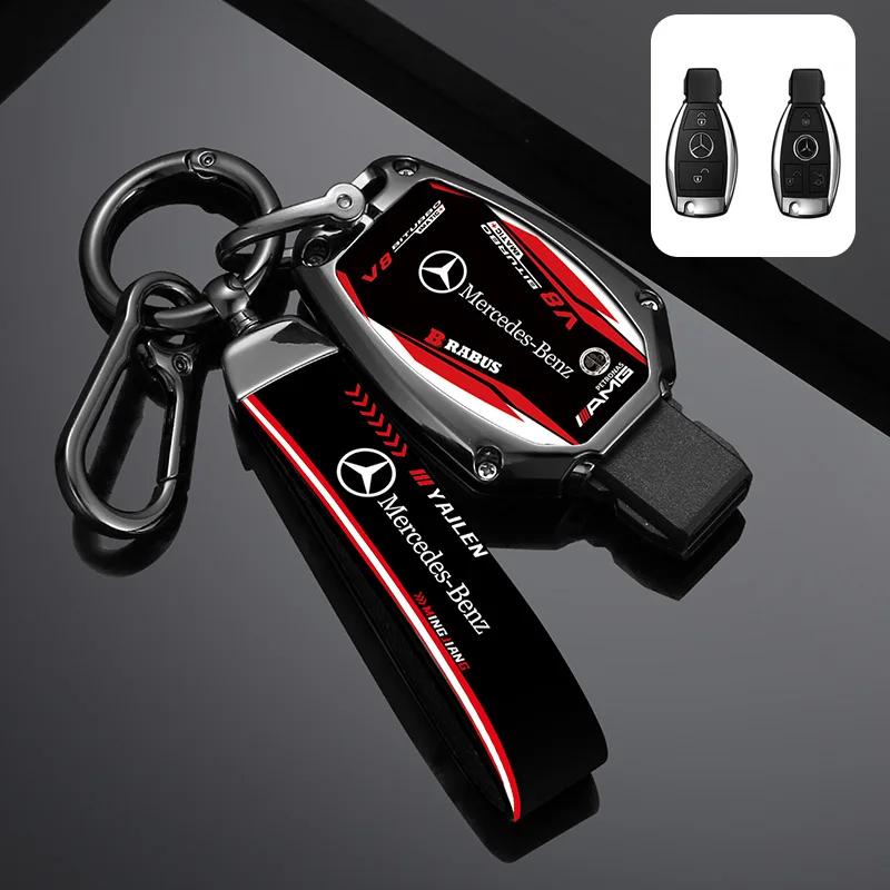 CQZ1 Car Racing Style Design Key Case Cover Shell Auto Accessory For Mercedes Benz A B C S Class AMG GLA CLA GLC W176 W221 W204 W205