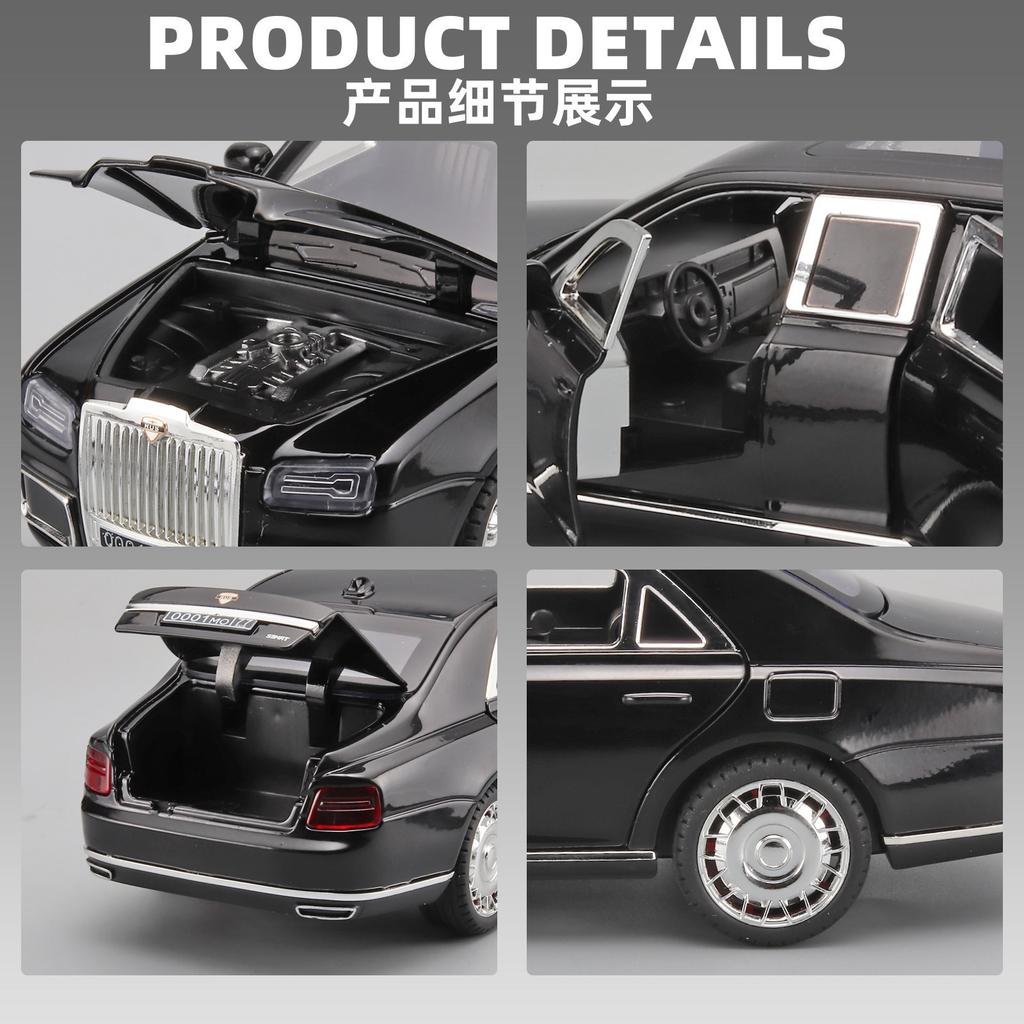 1:24 Aurus Motors Aurus Senat Россия Лимузин Сплав Металл Литая Модель Машины Домашние Модные Украшения и Украшение Рабочего Стола Компьютера