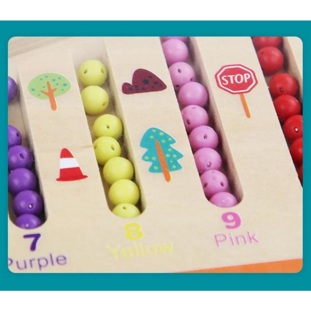 Детские деревянные магнитные цветные и цифровые лабиринты, обучающие образовательные игрушки, одинаковые по цвету игрушки Монтессори, деревянные игрушки, подарок для детей