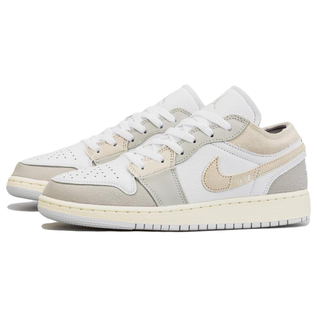 Air Jordan 1 Low SE Craft GS Inside Out — Детские кроссовки Tech Grey Light-Orewood-Brown White Sail FB9139-002