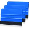 Felt Edge Squeegee Plastic Squeegee Vinyl Scraper Decal Applicator Tool for Window Tint Car Vinyl Wrap Decal Sticker Installation 10x7.3cm