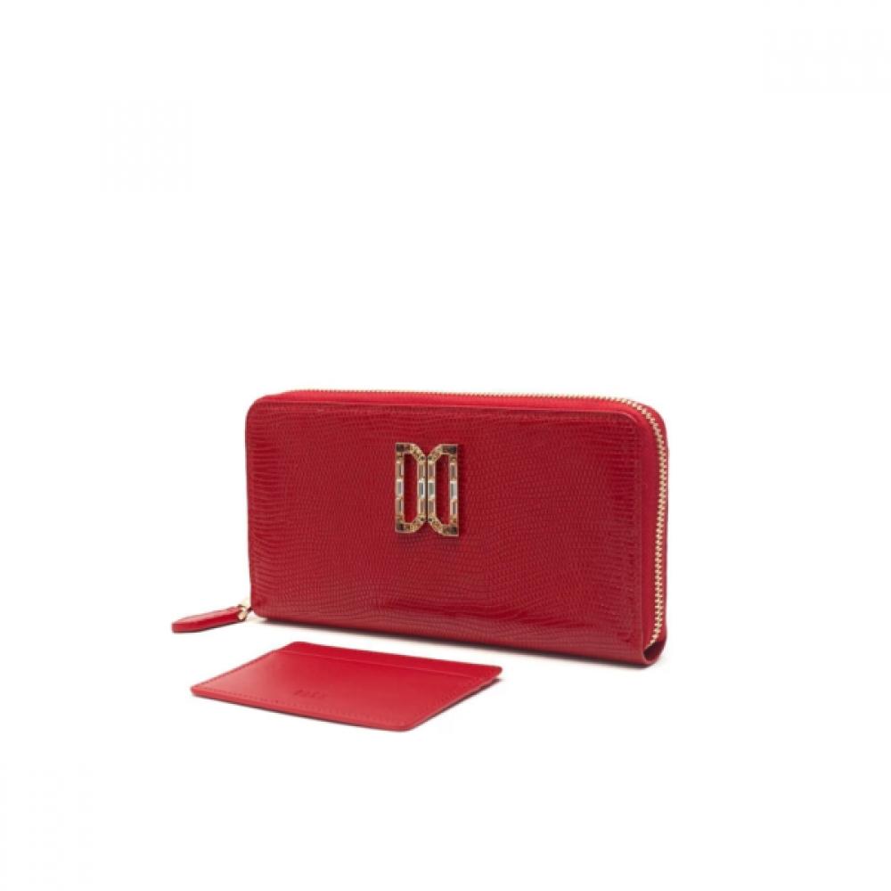 Daks Premium Alexa Red Leather High Quality Crystal Decoration zippeRed Dd Logo