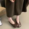 Французский вечерний бриз туфли с мелким вырезом женские весна-осень новые корейская версия ретро туфли бабушки детские плоские на одном педале туфли Doudou