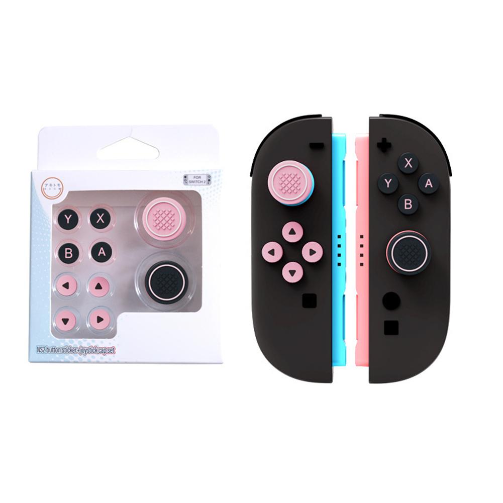 Для Nintendo Switch 2 Накладки на стики Джойстика и Набор Стикеры на Кнопки ABXY для Switch 2 Joycon Комплект Игровых Аксессуаров