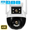 Наружная 8-мегапиксельная 4K Wi-Fi камера с двумя объективами ICSEE, двойной экран, автоматическое отслеживание, IP-камера обнаружения человека, видеонаблюдение