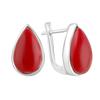Silver Earrings with Coral (2123897)