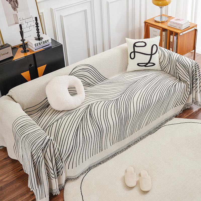 Линия синельного диванного полотенца, нескользящая ткань для диванной подушки, ткань с полным покрытием
